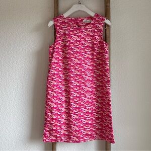 Vineyard Vines Girl's Whale Outline Diamond Back Sleeveless Shift Dress Sz: 10